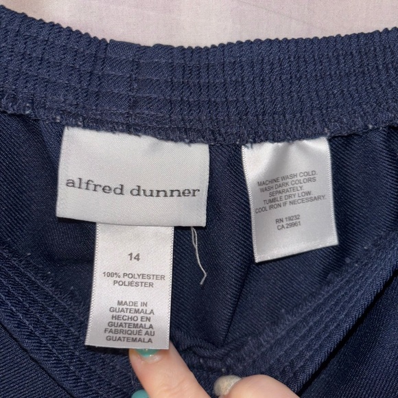 Alfred Dunner Blue Relaxed Fit Trousers - Picture 4 of 9